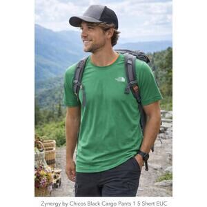 The North Face FlashDry Tee Green Orange Men’s M GUC